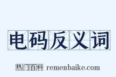 电码反义词是什么意思的图片